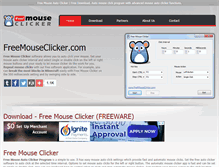 Tablet Screenshot of freemouseclicker.com